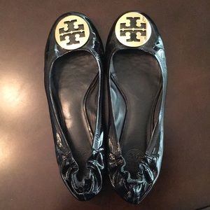 Tory Burch Black Patent Flats